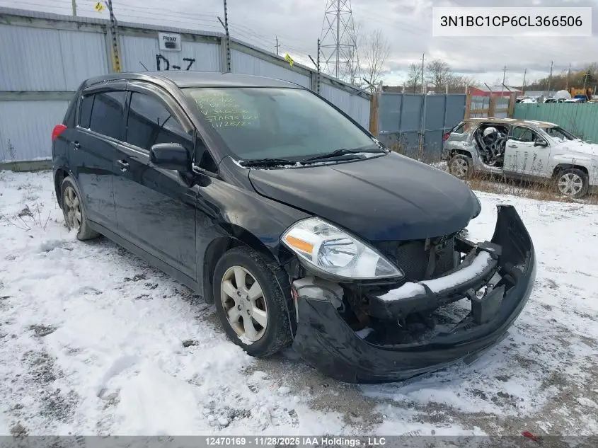 3N1BC1CP6CL366506 2012 Nissan Versa S/Sl