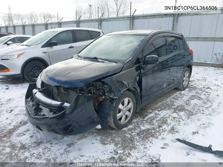 3N1BC1CP6CL366506 2012 Nissan Versa S/Sl