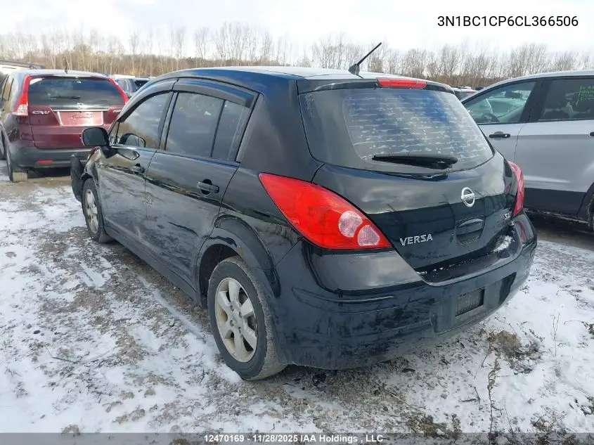 3N1BC1CP6CL366506 2012 Nissan Versa S/Sl