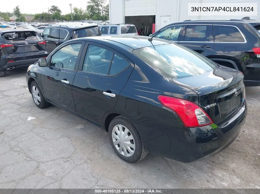 2012 Nissan Versa 1.6 Sv VIN: 3N1CN7AP4CL841624 Lot: 40105125