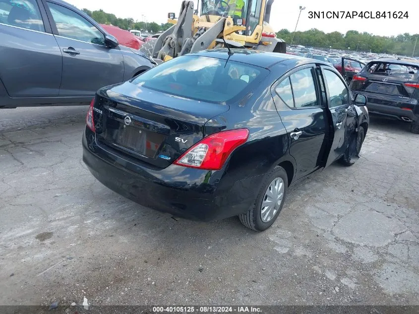 2012 Nissan Versa 1.6 Sv VIN: 3N1CN7AP4CL841624 Lot: 40105125