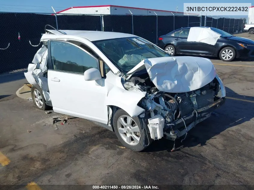 2012 Nissan Versa 1.8 S VIN: 3N1BC1CPXCK222432 Lot: 40211450