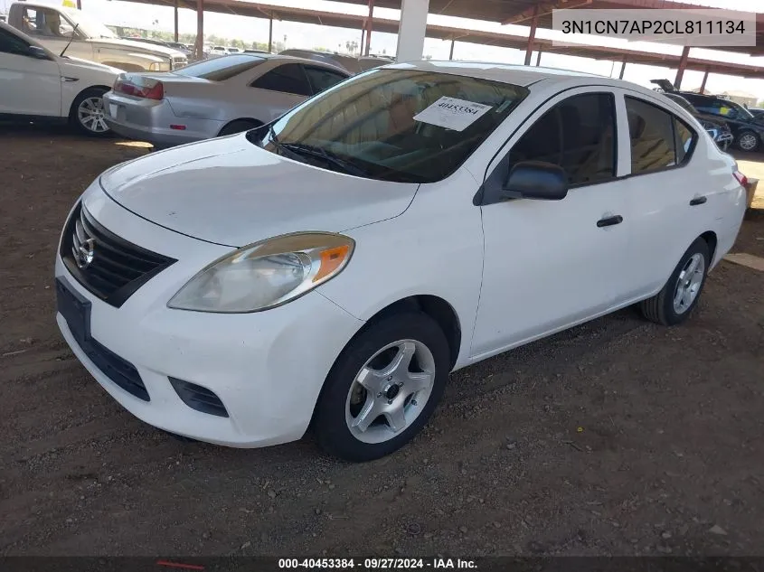 2012 Nissan Versa 1.6 S VIN: 3N1CN7AP2CL811134 Lot: 40453384