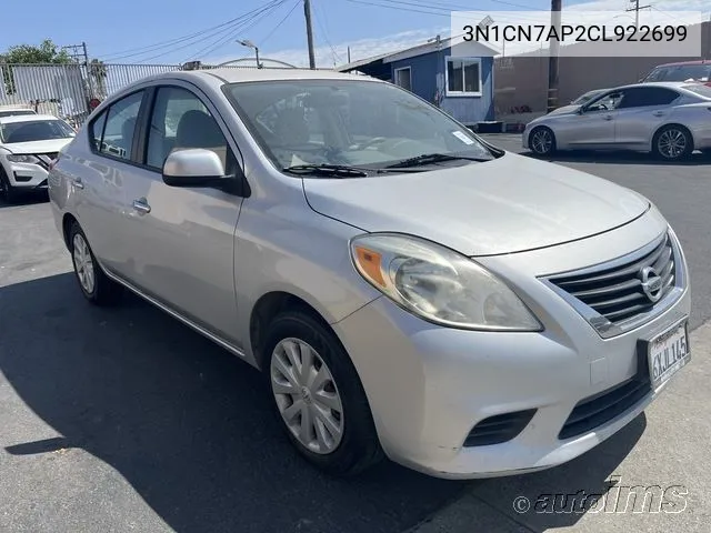 3N1CN7AP2CL922699 2012 Nissan Versa S/Sv/Sl