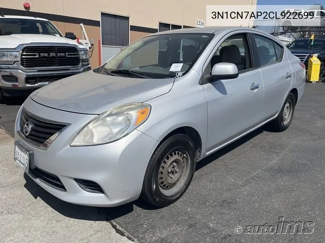 3N1CN7AP2CL922699 2012 Nissan Versa S/Sv/Sl