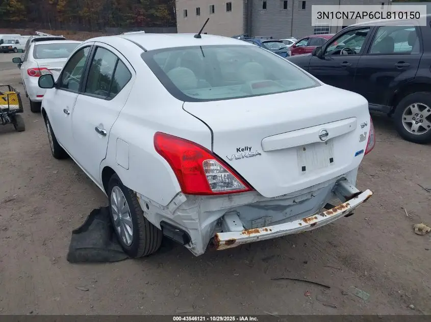 3N1CN7AP6CL810150 2012 Nissan Versa 1.6 Sv