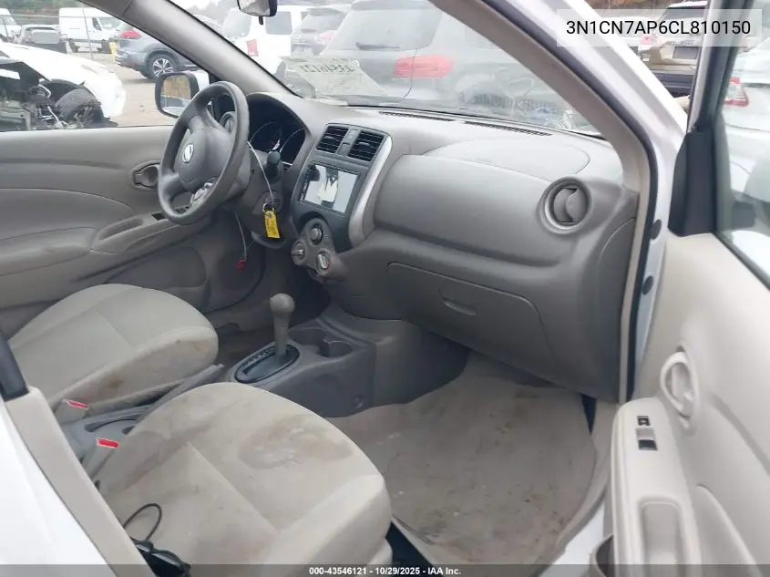 3N1CN7AP6CL810150 2012 Nissan Versa 1.6 Sv