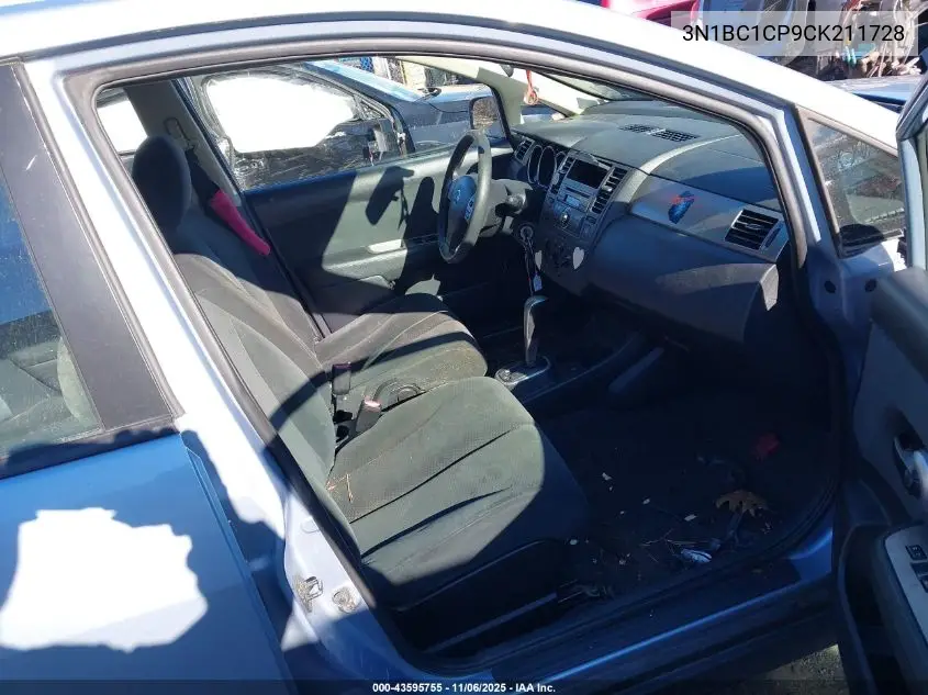 3N1BC1CP9CK211728 2012 Nissan Versa 1.8 S