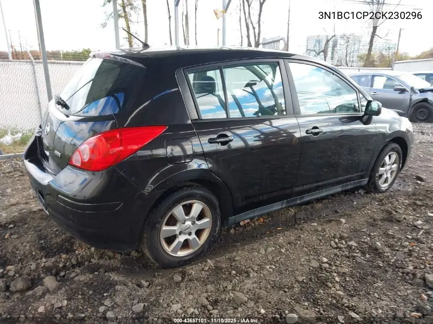 3N1BC1CP2CK230296 2012 Nissan Versa 1.8 S