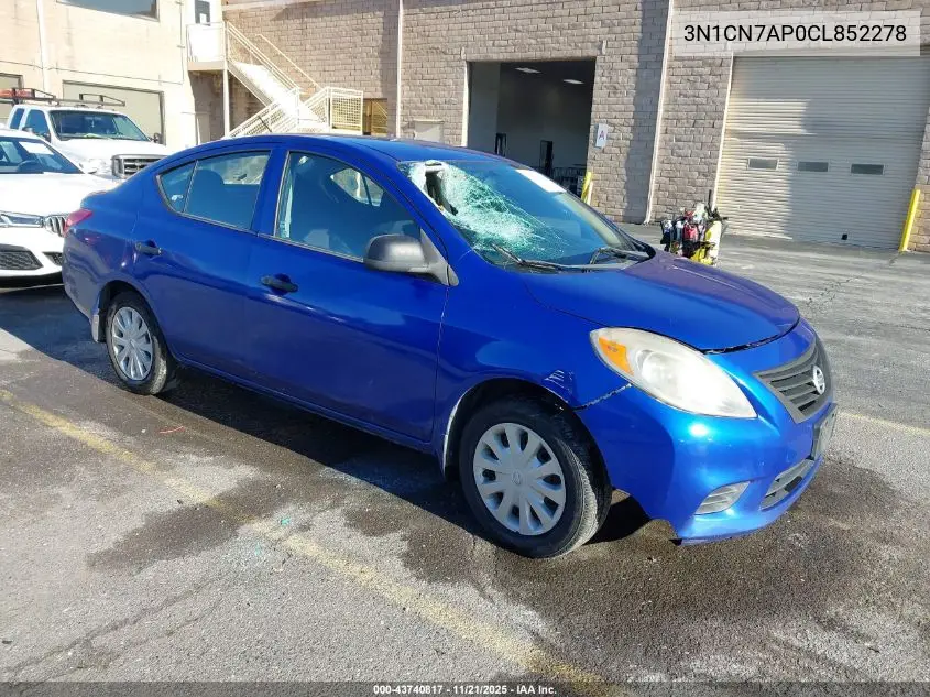 3N1CN7AP0CL852278 2012 Nissan Versa 1.6 S