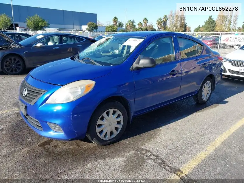3N1CN7AP0CL852278 2012 Nissan Versa 1.6 S
