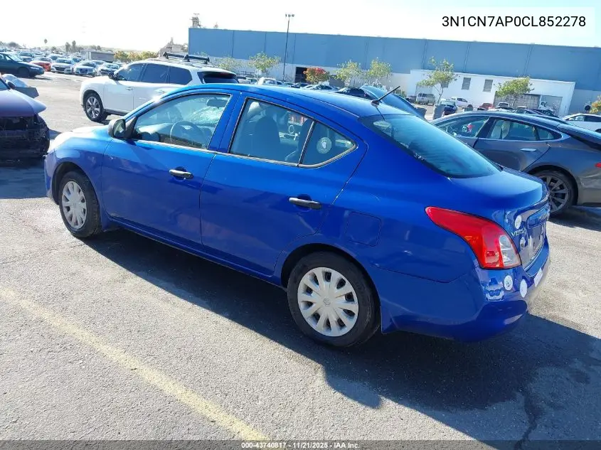 3N1CN7AP0CL852278 2012 Nissan Versa 1.6 S