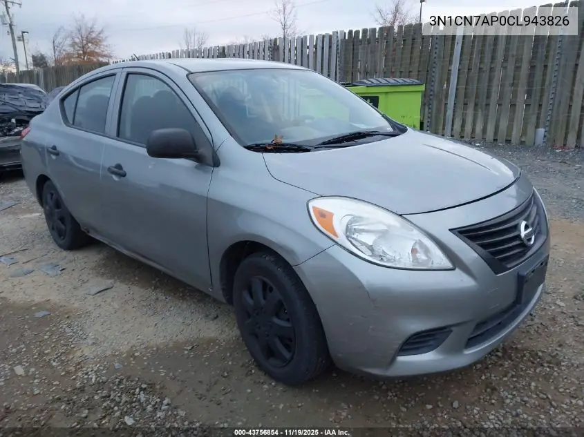 3N1CN7AP0CL943826 2012 Nissan Versa 1.6 S