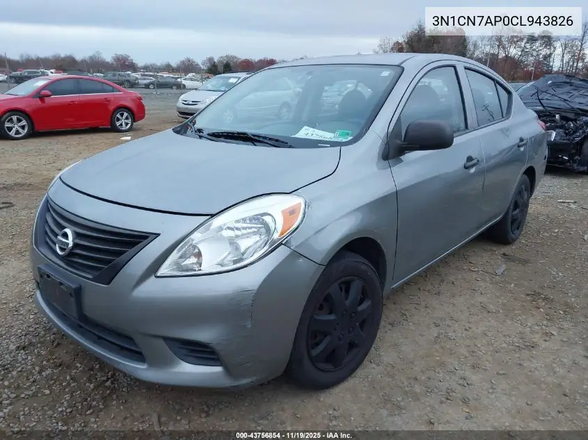 3N1CN7AP0CL943826 2012 Nissan Versa 1.6 S