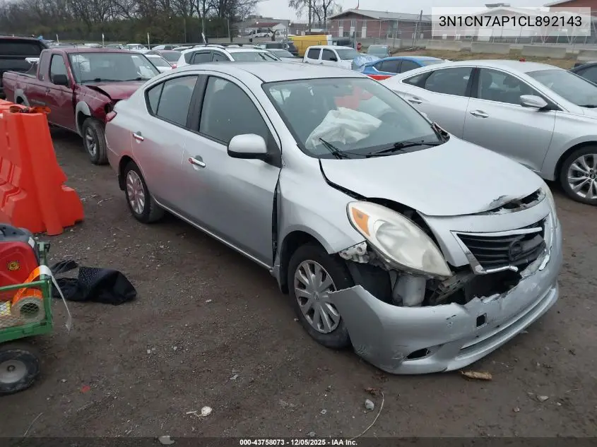 3N1CN7AP1CL892143 2012 Nissan Versa 1.6 Sv