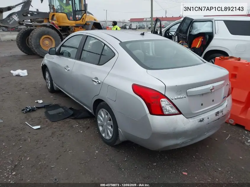 3N1CN7AP1CL892143 2012 Nissan Versa 1.6 Sv