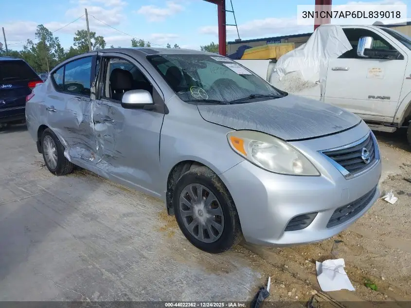 3N1CN7AP6DL839018 2013 Nissan Versa 1.6 Sv