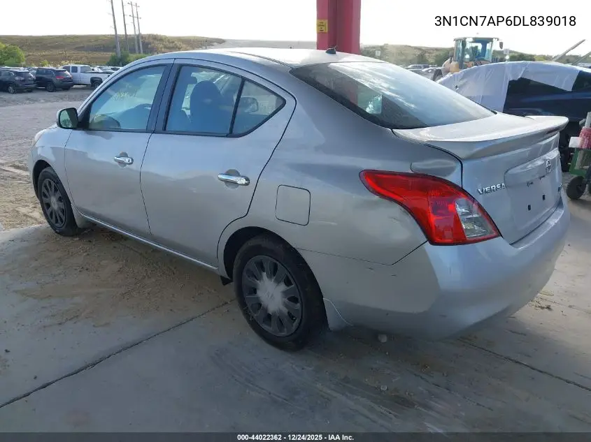 3N1CN7AP6DL839018 2013 Nissan Versa 1.6 Sv