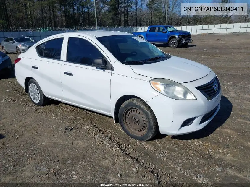 3N1CN7AP6DL843411 2013 Nissan Versa 1.6 S