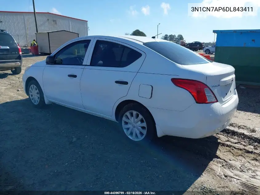 3N1CN7AP6DL843411 2013 Nissan Versa 1.6 S