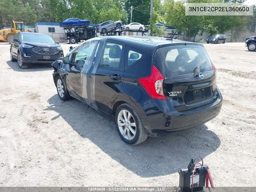 2014 Nissan Versa Note S/S Plus/Sv/Sl VIN: 3N1CE2CP2EL360600 Lot: 12053438