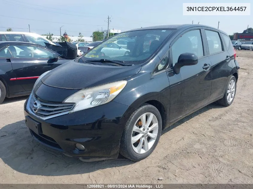 3N1CE2CPXEL364457 2014 Nissan Versa Note