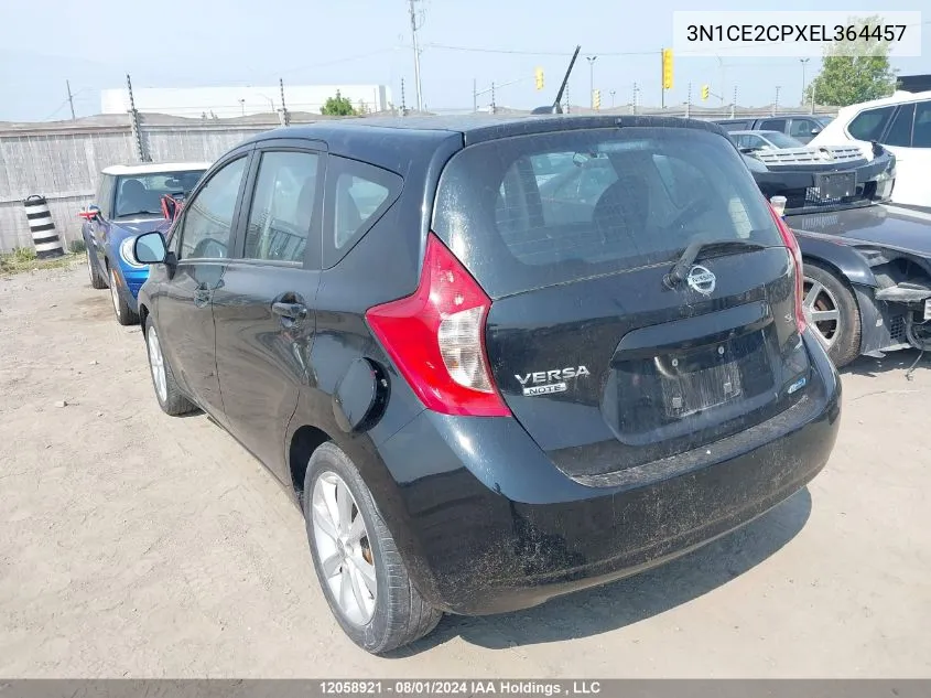 3N1CE2CPXEL364457 2014 Nissan Versa Note