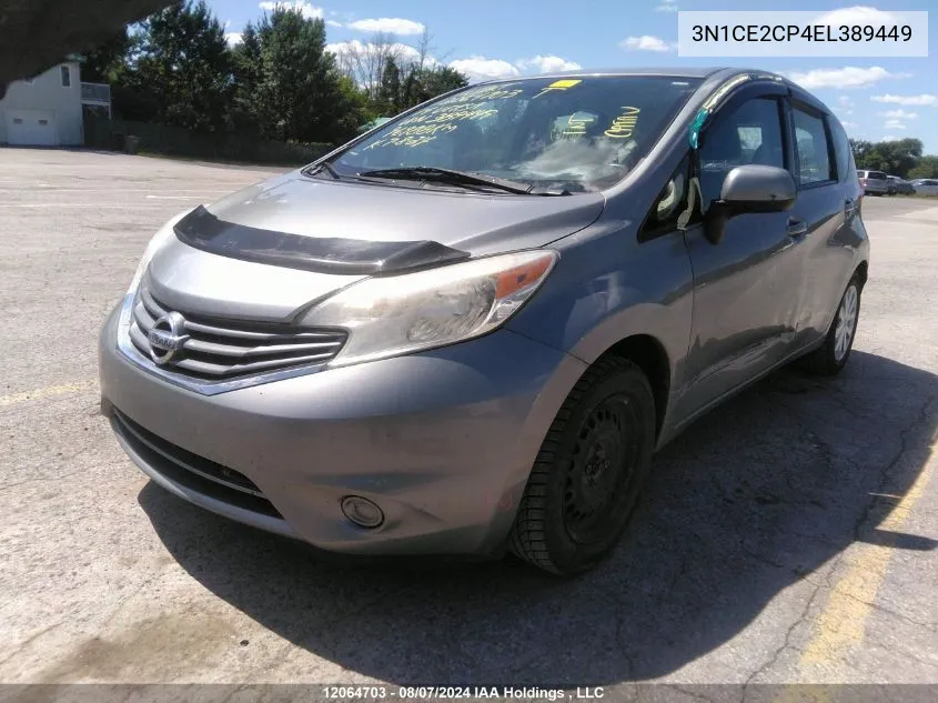 2014 Nissan Versa VIN: 3N1CE2CP4EL389449 Lot: 12064703