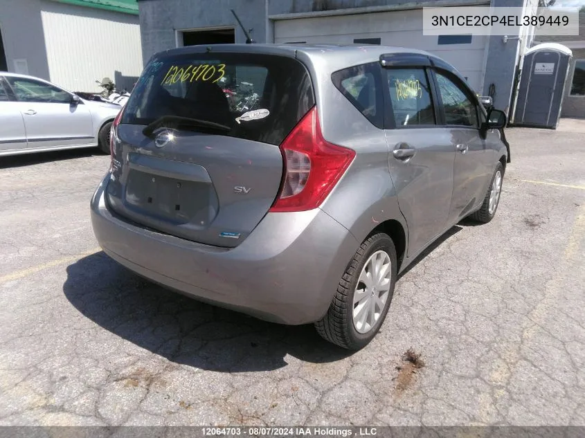 2014 Nissan Versa VIN: 3N1CE2CP4EL389449 Lot: 12064703