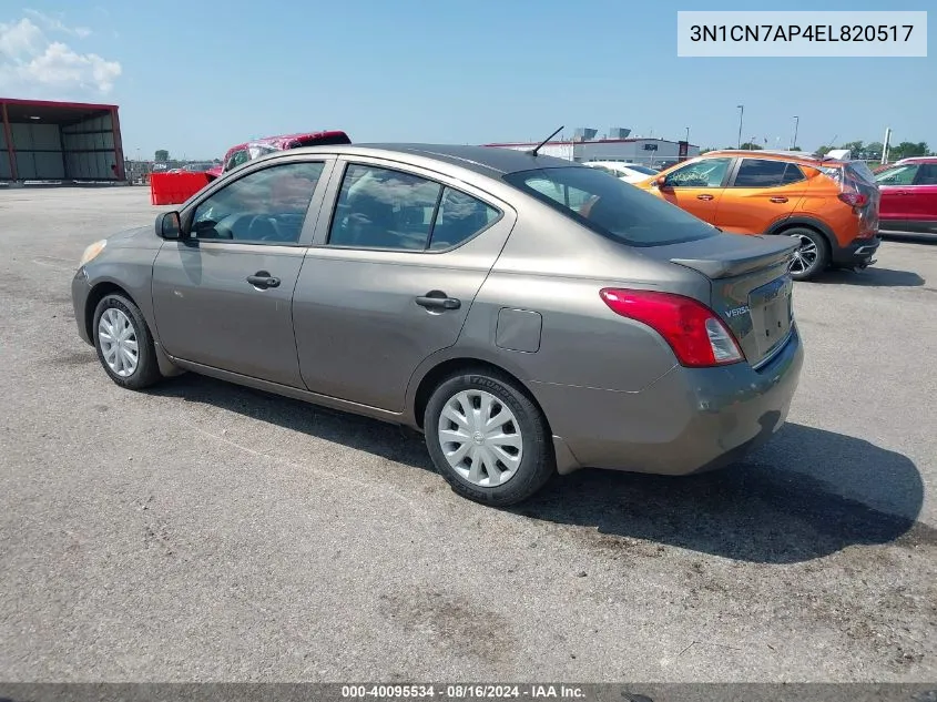 3N1CN7AP4EL820517 2014 Nissan Versa 1.6 S+