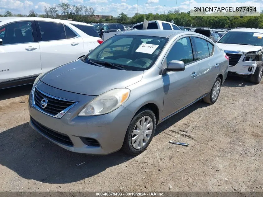 3N1CN7AP6EL877494 2014 Nissan Versa 1.6 Sv