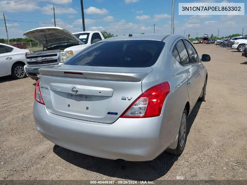 3N1CN7AP0EL863302 2014 Nissan Versa 1.6 S/1.6 S+/1.6 Sl/1.6 Sv