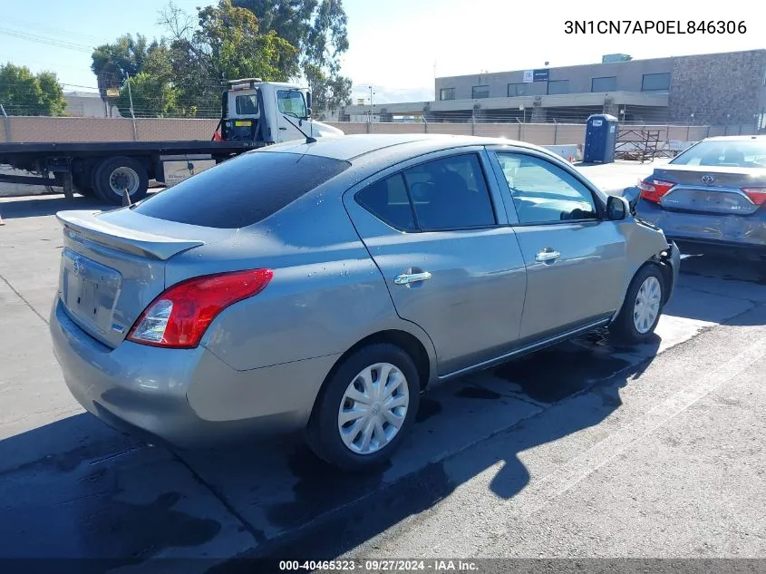 3N1CN7AP0EL846306 2014 Nissan Versa 1.6 S