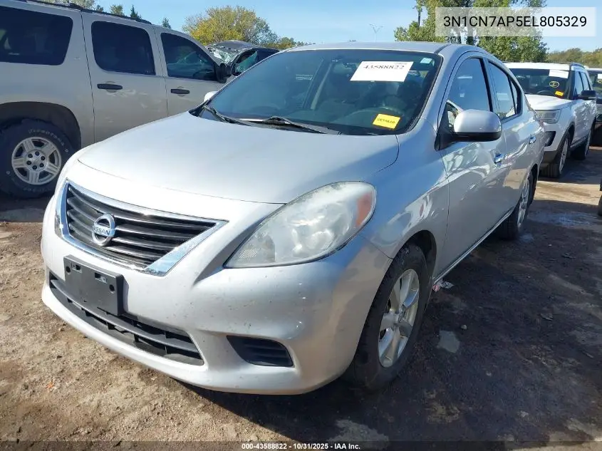 3N1CN7AP5EL805329 2014 Nissan Versa 1.6 Sv