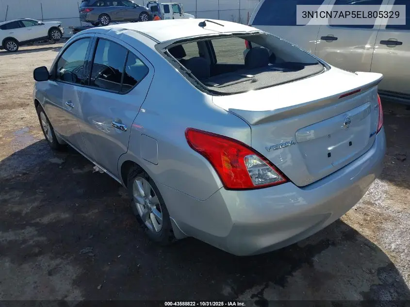 3N1CN7AP5EL805329 2014 Nissan Versa 1.6 Sv