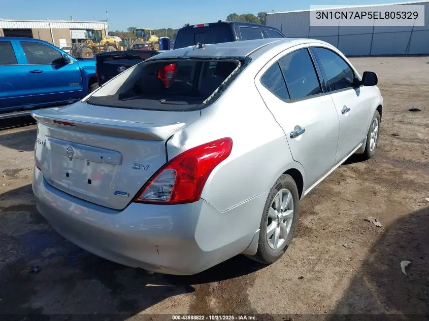 3N1CN7AP5EL805329 2014 Nissan Versa 1.6 Sv