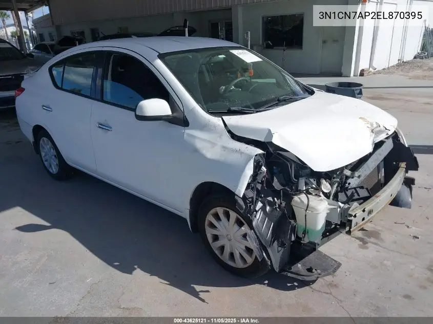 3N1CN7AP2EL870395 2014 Nissan Versa 1.6 S/1.6 S+/1.6 Sl/1.6 Sv