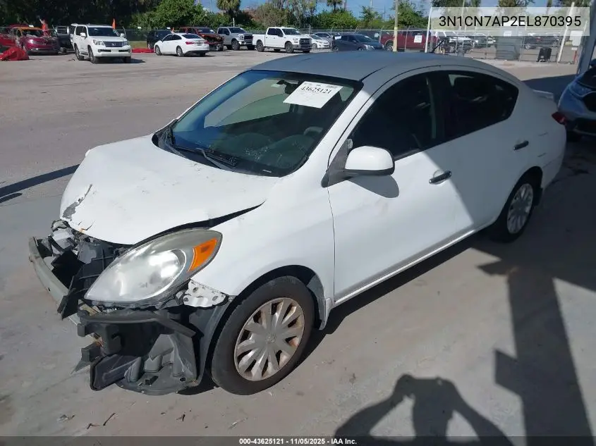 3N1CN7AP2EL870395 2014 Nissan Versa 1.6 S/1.6 S+/1.6 Sl/1.6 Sv
