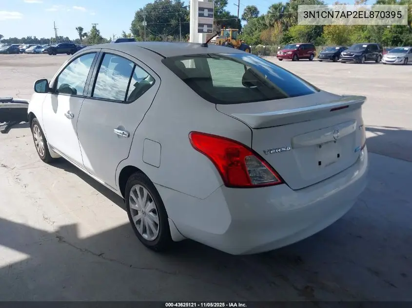 3N1CN7AP2EL870395 2014 Nissan Versa 1.6 S/1.6 S+/1.6 Sl/1.6 Sv