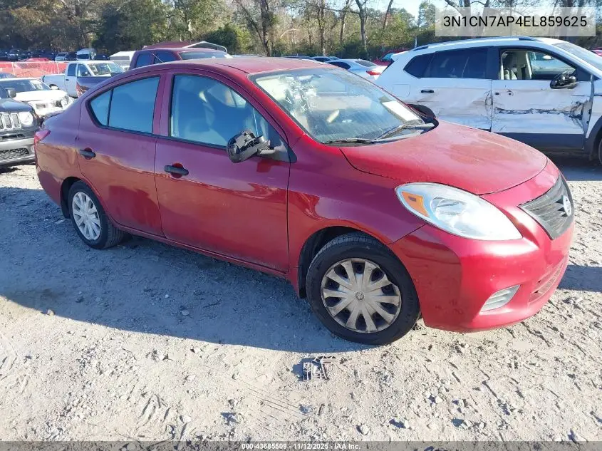 3N1CN7AP4EL859625 2014 Nissan Versa 1.6 S+