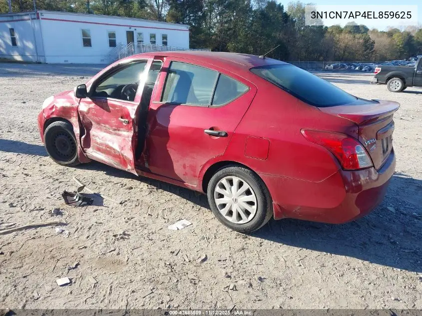 3N1CN7AP4EL859625 2014 Nissan Versa 1.6 S+