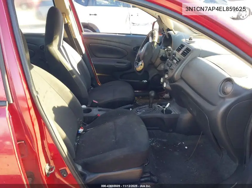 3N1CN7AP4EL859625 2014 Nissan Versa 1.6 S+