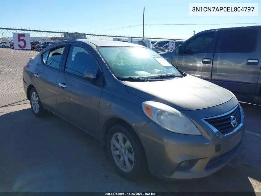 3N1CN7AP0EL804797 2014 Nissan Versa 1.6 Sv