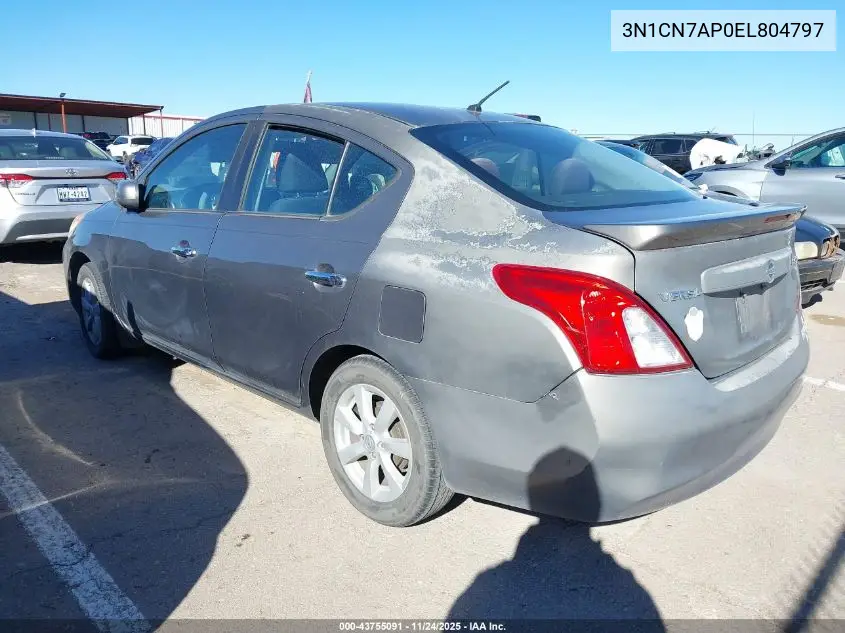 3N1CN7AP0EL804797 2014 Nissan Versa 1.6 Sv