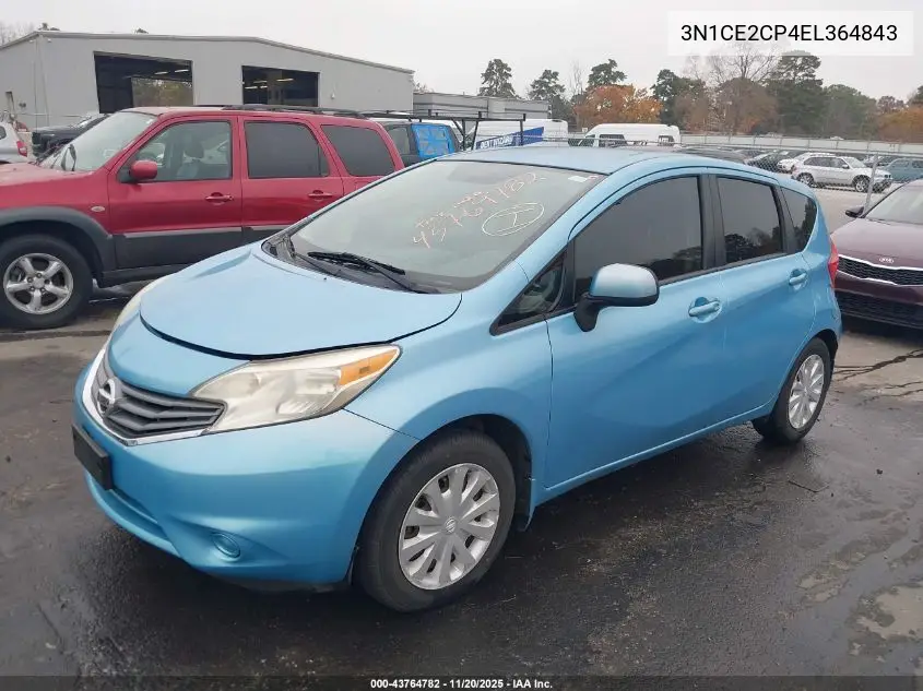 3N1CE2CP4EL364843 2014 Nissan Versa Note Sv