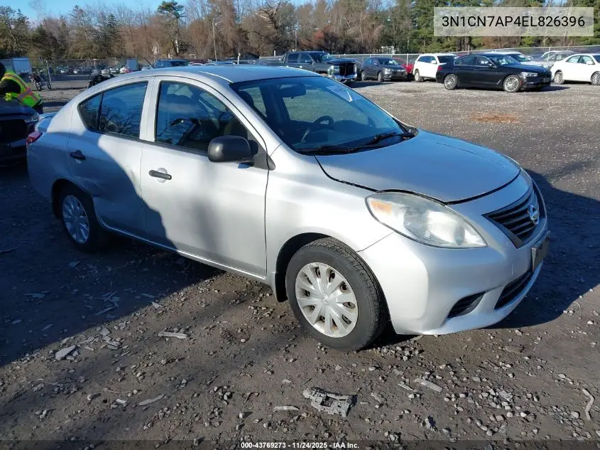 3N1CN7AP4EL826396 2014 Nissan Versa 1.6 S+