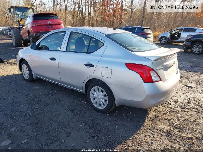 3N1CN7AP4EL826396 2014 Nissan Versa 1.6 S+