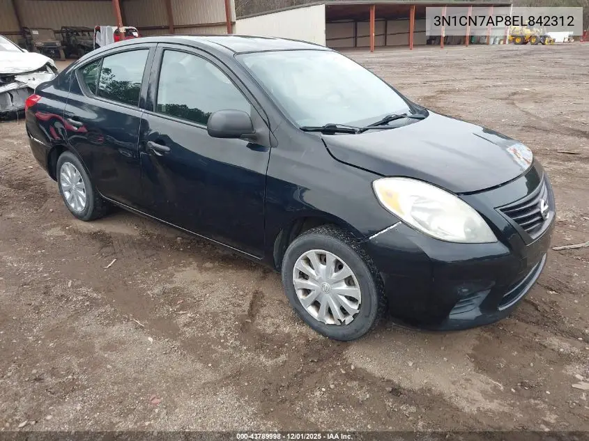 3N1CN7AP8EL842312 2014 Nissan Versa 1.6 S
