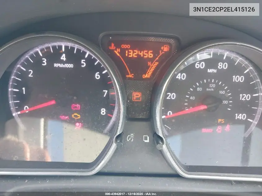 3N1CE2CP2EL415126 2014 Nissan Versa Note S Plus