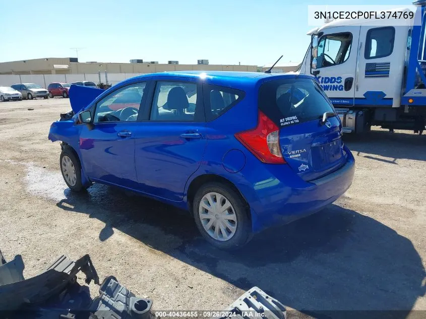 2015 Nissan Versa Note S Plus VIN: 3N1CE2CP0FL374769 Lot: 40436455